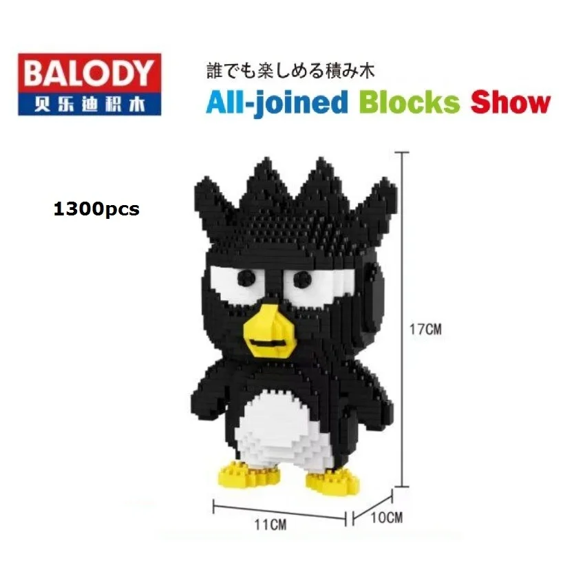 Balody Mini Blocks Pig Bear Plastic Building Toy Cartoon Collection Penguin Anime Figures Brinquedos for Children Girls Gift