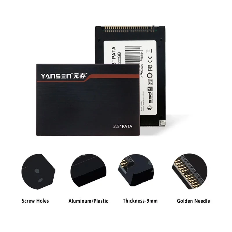 2.5 inç IDE SSD PATA Serisi 44pin 16GB 32GB 64GB 128GB 256GB 4C