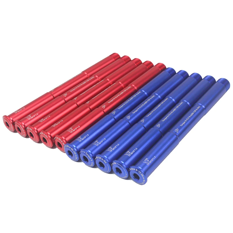 HEPPE Bike Thru Axle 15x110 Front Fork Skewers MTB Road Bike Quick Release 158mm Red Blue Thru Axle Skewers for ROCK SHOX 15x110