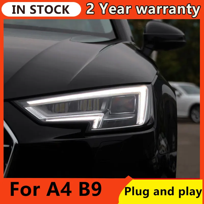 Car Styling for A4 B9 Headlights 2017-2020 A4L RS4 Headlight DRL Hid Head Lamp LED Projector Lens High Low Beam Accessories