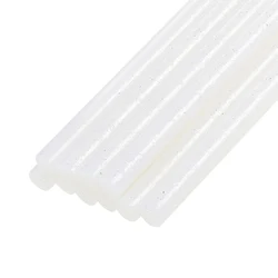 uxcell Mini Hot Glue Sticks for Glue Gun 0.27-inch x 4-inch White Glitter 10pcs