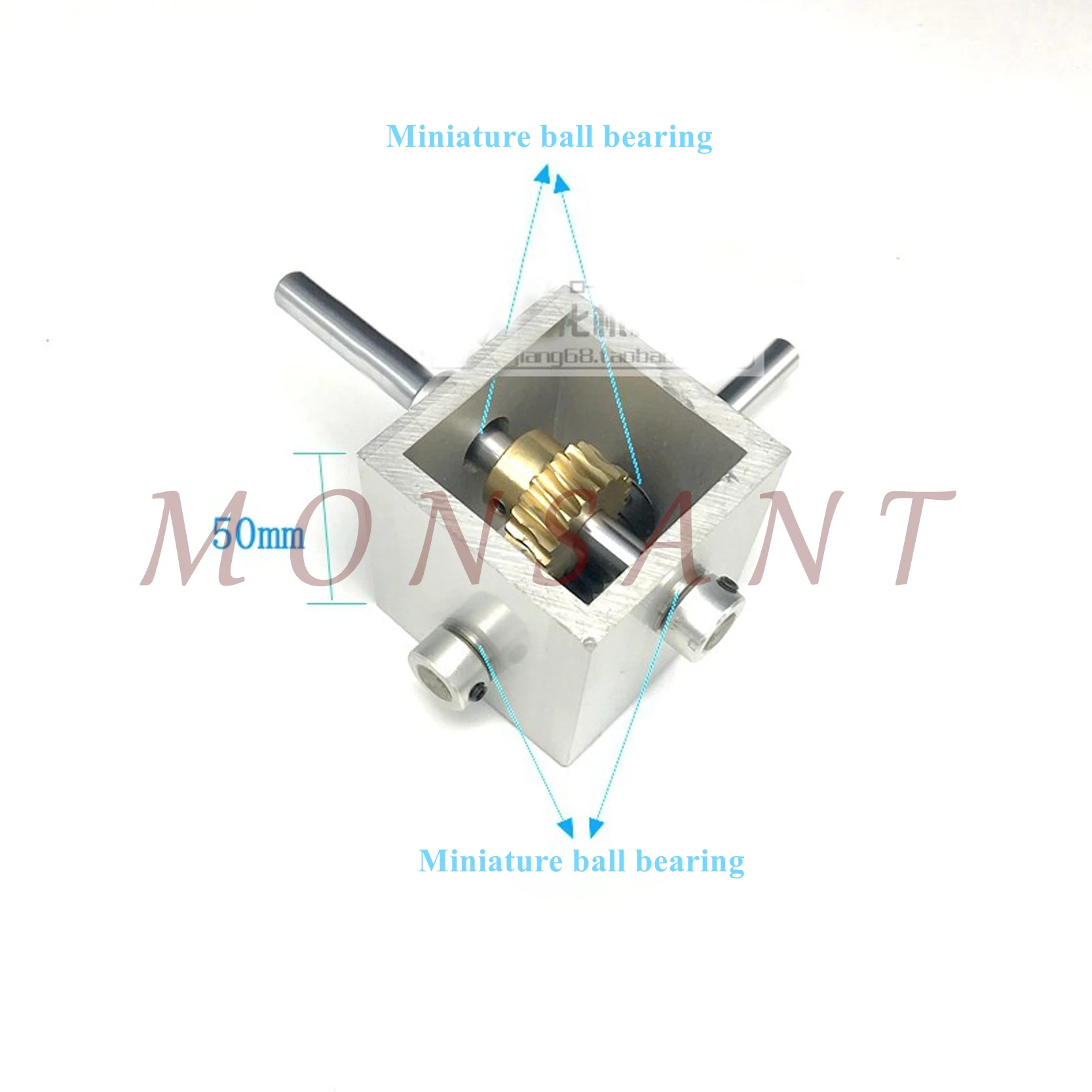 Worm Gear Reducer Small Gearbox 90 Degree Right Angle Reversing Gear Box 1:10 1:20 Angle Device