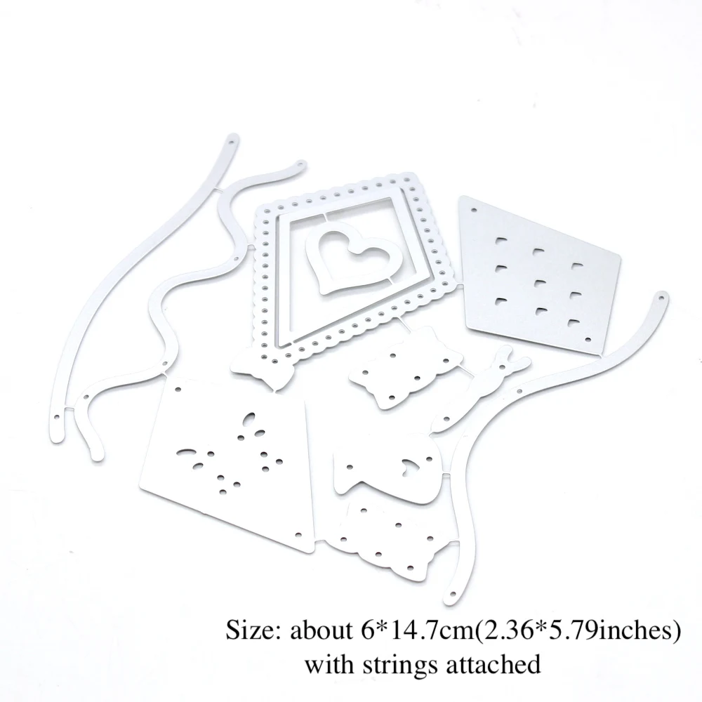 Cute Kite Shakers Metal Cutting Dies Stencils for DIY Scrapbooking Decorative Embossing DIY Paper Cards