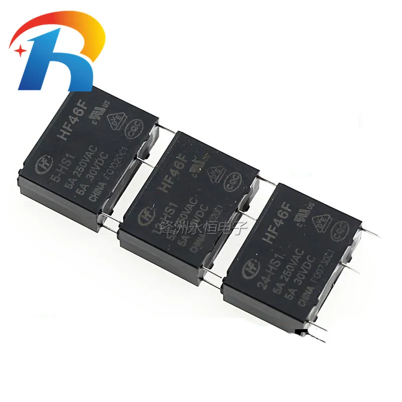 

Free shipping 50PCS/lot Power Relays HF46F-005-HS1 HF46F-012-HS1 HF46F-024-HS1 5-HS1 12-HS1 24-HS1 5A 250VAC 4PIN 5V 12V 24V DC