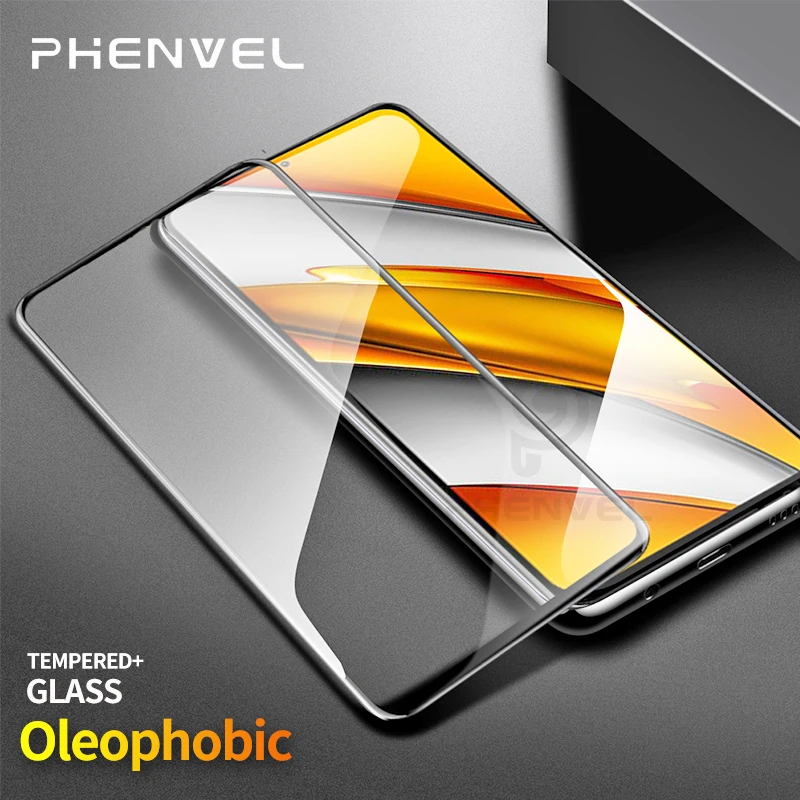 

2pcs Protective Glass For Xiaomi Poco F3 gt Full Cover Screen Protector For Poco X3 GT M3 Pro Oleophobic Tempered Glass