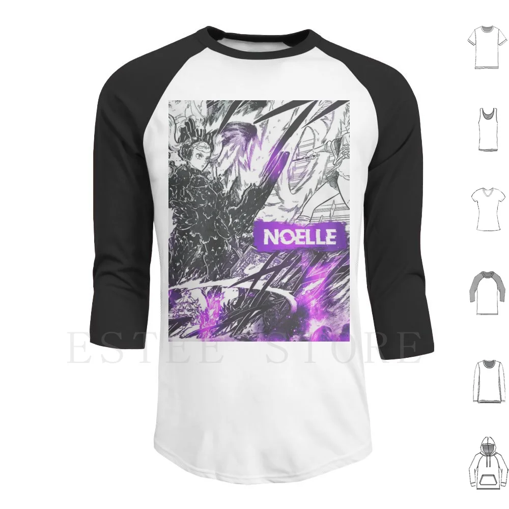 Noelle Collage Hoodies Black Clover Asta Anime Manga Red Adventure Magic Demon Bull Friends Never Give Up Red Eye