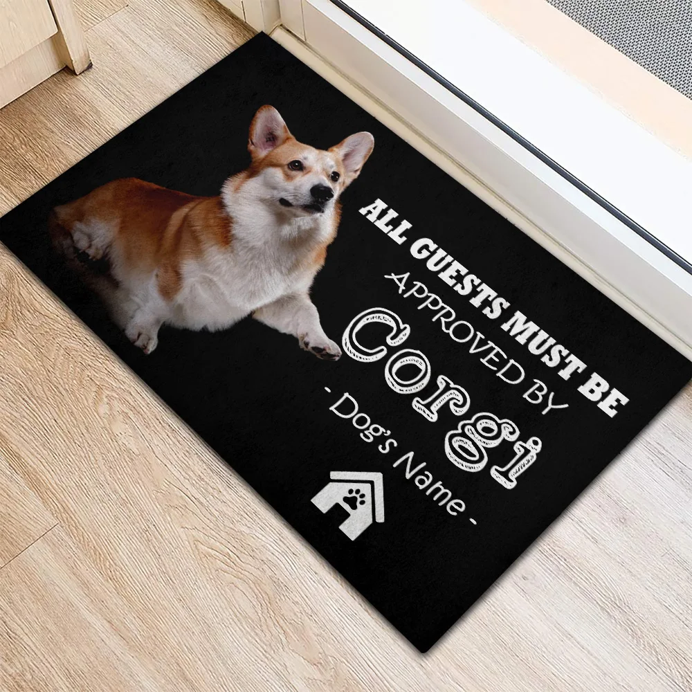 CLOOCL Entrance Doormat Personality Cute Chihuahua Dog Animals Pattern 3D Carpets Living Room Dust Proof Mats Home Decor