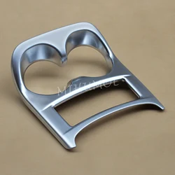 Matte Chrome Interior Cup Holder Cover For Nissan Qashqai J11 2014 2015 2016 2017 2018 2019 2020 Dashboard Overlay Accessories