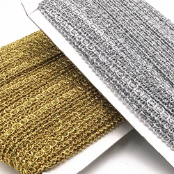 10 Yard /Lot Width 1.5cm Gold/Silver Color Lace Trimming Garment Decoration DIY Wedding Crafts Handmade Sewing Accessories