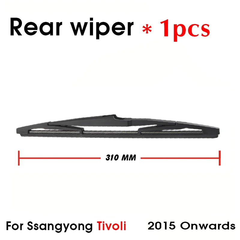 Car Wiper Blade Rear Back Window Windscreen Windshield Wipers Auto Accessories For Ssangyong Tivoli Hatchback 310mm 2015 Onwards