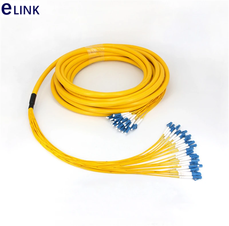 90m 24 cores fiber patchcord SM bundled jumper LC SC FC ST branch cable 2.0mm Singlemode optical fiber patch lead 24C bundle