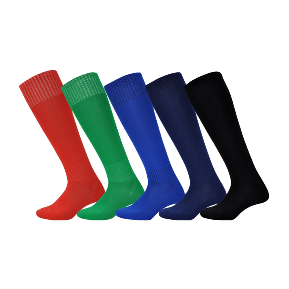 Youth long tube football stockings thin section solid color Adult Kids Professional Sports Breathable Knee High Elastics Socks