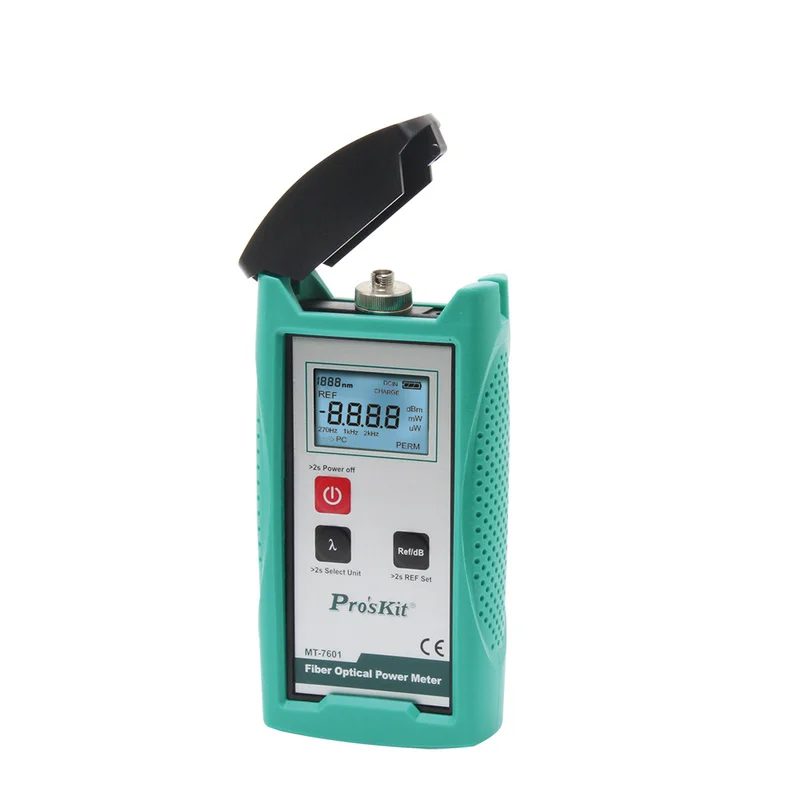 Prokits MT-7601-C Fiber Optical Power Meter Adapts to FC/SC/ST Connectors FTTH Tool Kit wavelength measurement tools