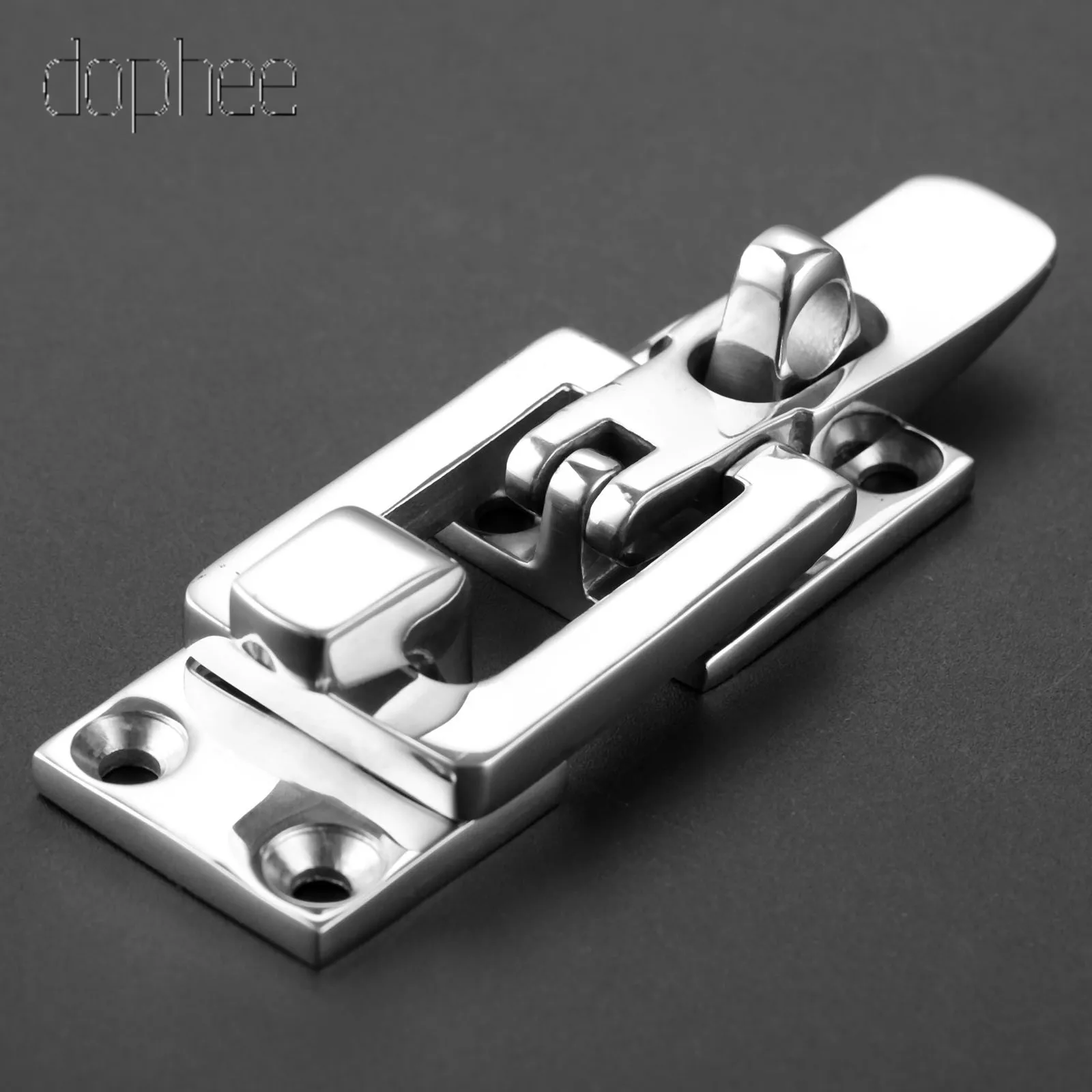 dophee 1pc 70mm Stainless Steel Marine Boat Door Locker Hatch Anti-Rattle Latch Fastener Clamp