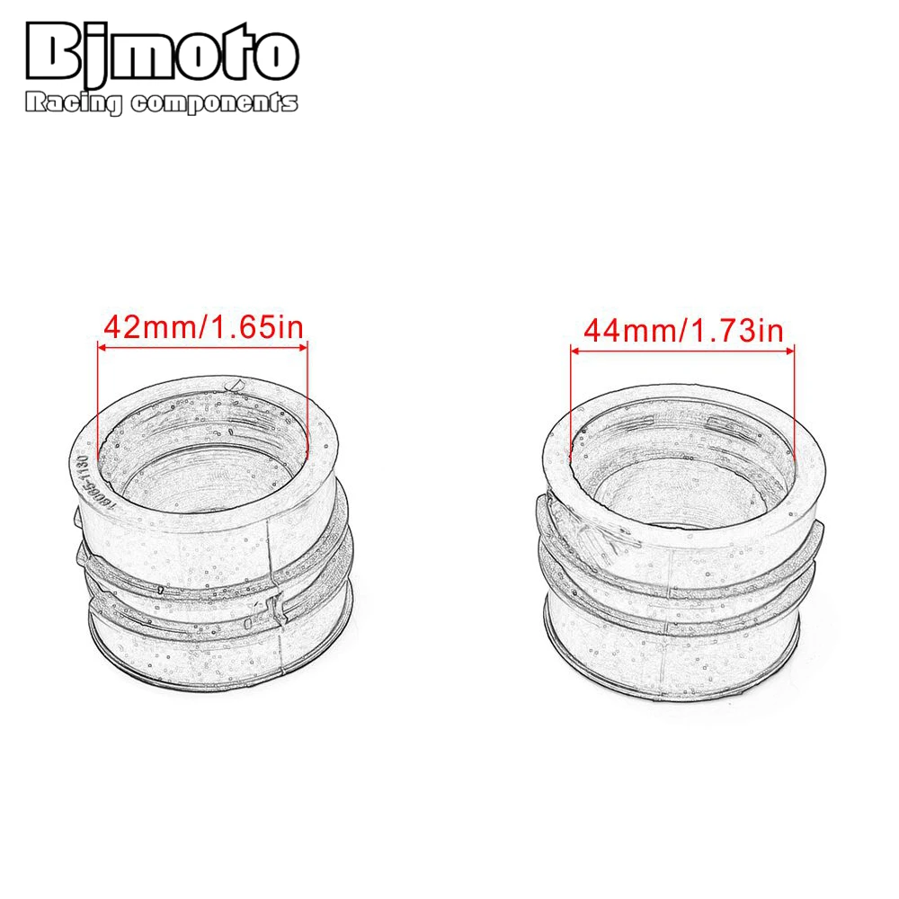 Rubber Carb Carburetor Interface Adapter Clamp For Kawasaki ER500 ER-5 ER5 Ninja 500R GPZ500S Ninja 500 GPZ500 ZX1000 GPZ1000RX