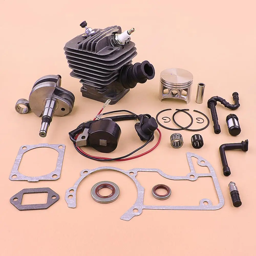 54mm Cylinder Piston Crankshaft Ignition Coil Kit For Stihl MS660 066 MS 660 Gasket Fuel Oil Filter Line Hose Set