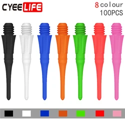 CyeeLife 100PCS Professional Plastic Darts Tips,Replacement Dart Points,8 Colors,CL04Style