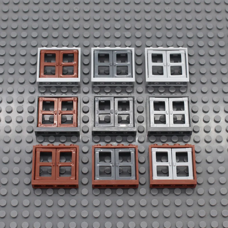 MOC 1x4x3 Window with Pane Glass Compatible 60594 60603 60608 Creative City Street View Building Blocks Bricks Decorate Toys