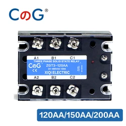 CG 120A 150A 200A AA Three Phase SSR AC Control AC Heat Sink Solid State Relay SSR AC To AC 3 Phase Solid State Relay