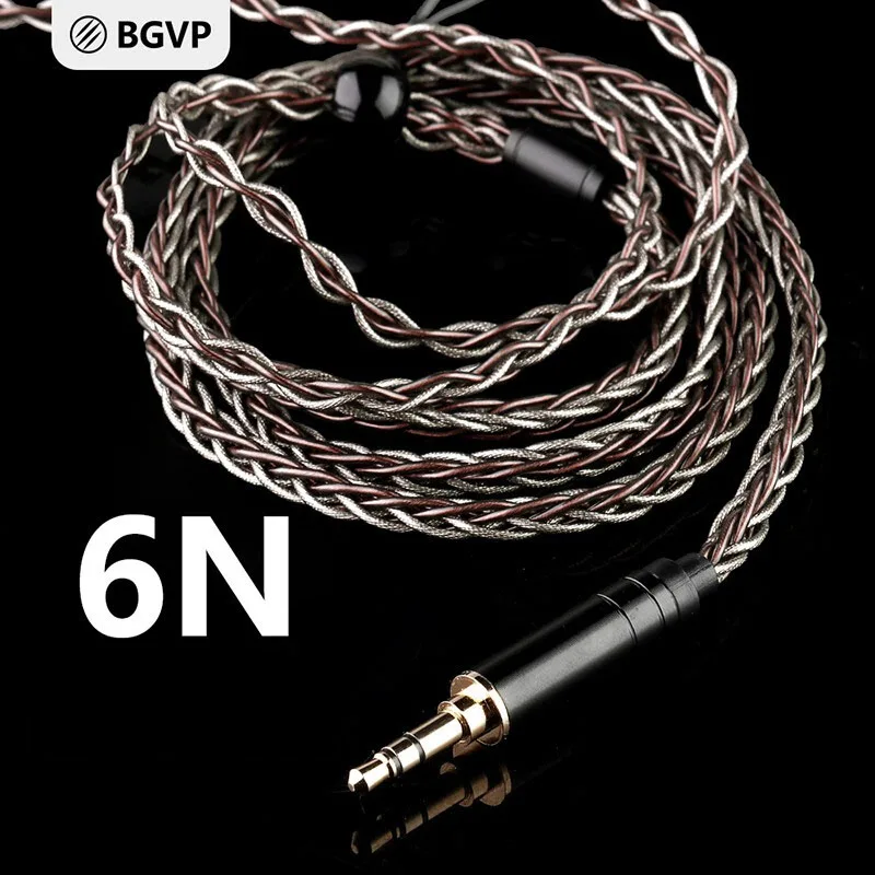 

2.5/3.5/4.4mm 6N 8 core OCC Silver Foil Mixed MMCX Earphone Cable for DM6 DMG DMS SE846 Hifi Earphones Wired Cable