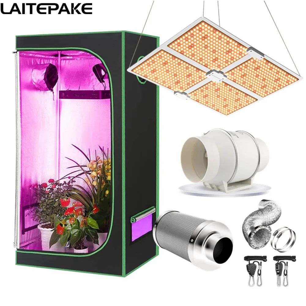 Grow Box Grow Tent 1000-4000W Samsung LM281B PRO Phytolamp Board IR/UV VEG/BLOOM 4/5/6 Inch Fans&Activated Carbon Air Filter Set