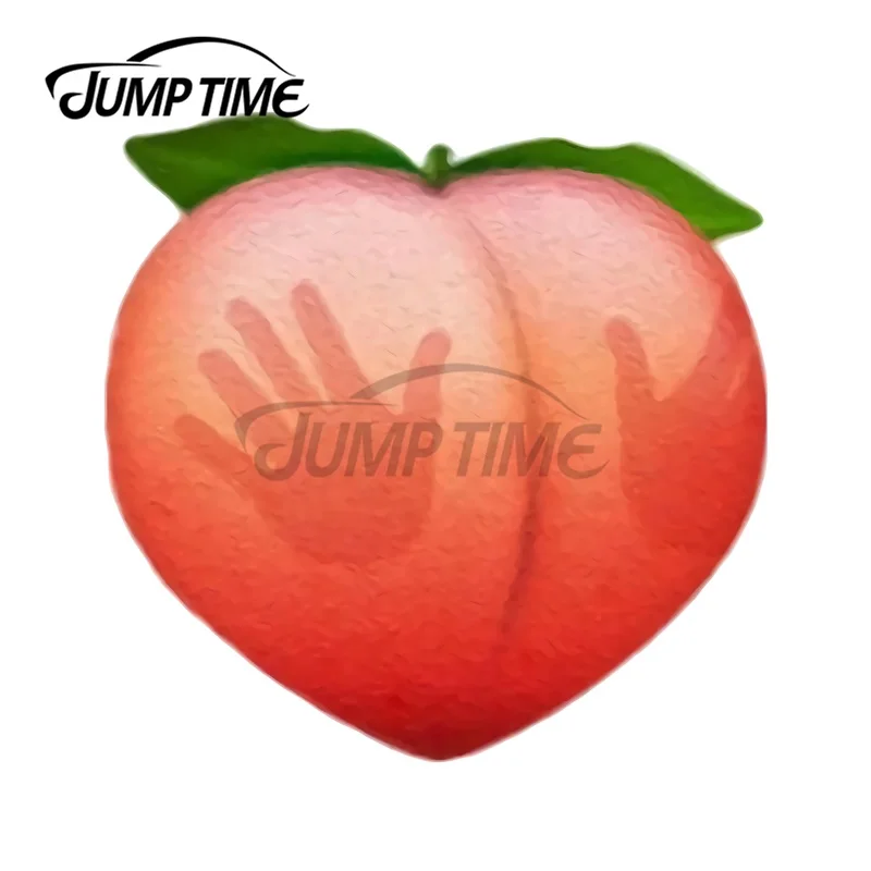 JumpTime 13 x 11.5cm For Booty Peach Car Truck Decal Bumper Window Vinyl Car Stickers 3D Sticker Waterproof DIY Vinyl Car Wrap