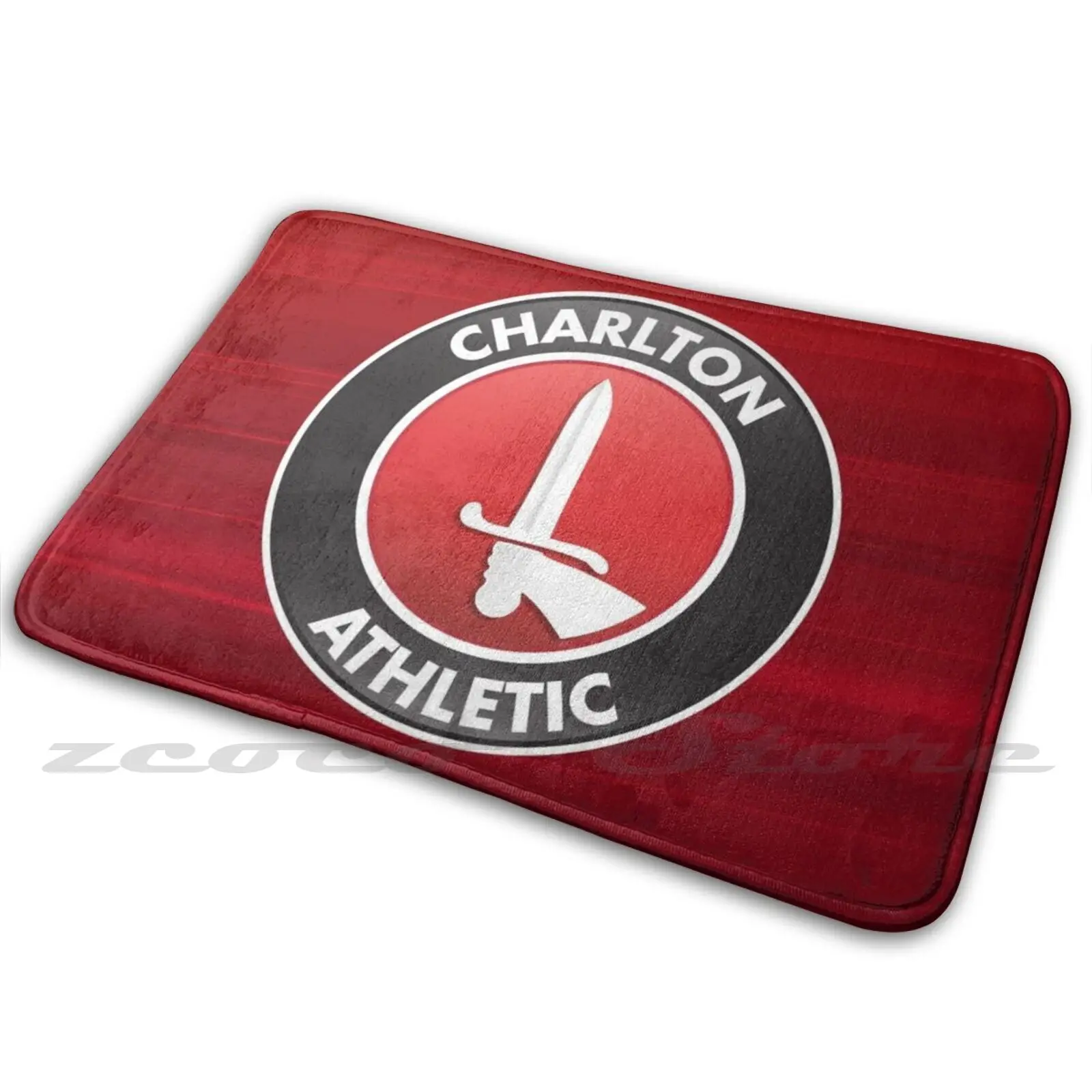 Charlton Athletic Home Carpet Water Absorb Non-Slip Door Mat Charlton Athletic Football Club English England White Red Efl