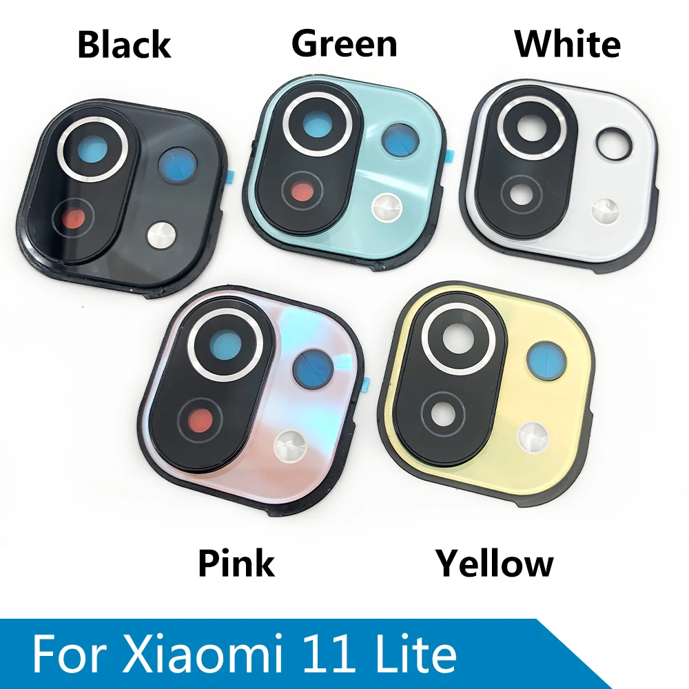 NEW Tested Housing Back Rear Camera Glass Lens With Cover Frame With Adhensive For Xiaomi Mi 11 10 Lite Poco F3 Mi 12 Pro