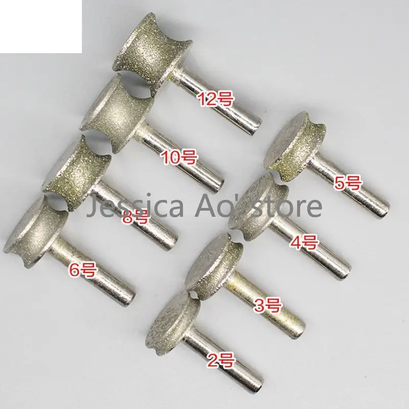 Grana 80-240 2-12mm anello tondo bracciale mola diamantata disco abrasivo giada braccialetto strumenti di lucidatura arco concavo tallio