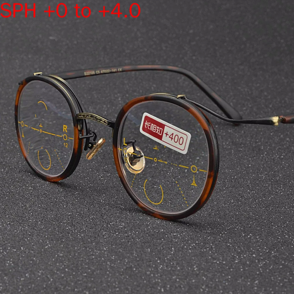 2020 Progressive Multifokale Lesebrille Herren Einstellbare Vision Runde Sonne Photochrome Outdoor Sonnenbrille UV400 mit Box NX