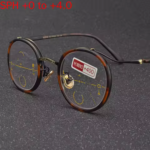 2020 Progressive Multifocal Reading Glasses Men's Adjustable Vision Round Sun Photochromic Outdoor Sunglasses UV400 with Box NX