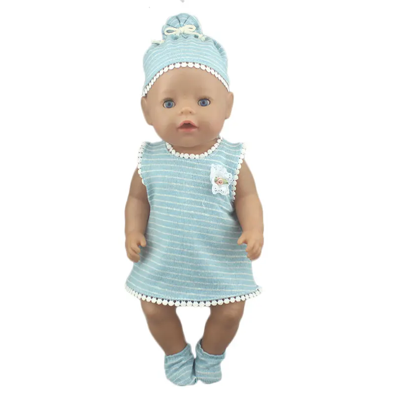 Trajes de salto de muñeca encantadora, aptos para muñeca bebé Reborn de 43cm y 17 pulgadas, ropa nueva de 2023