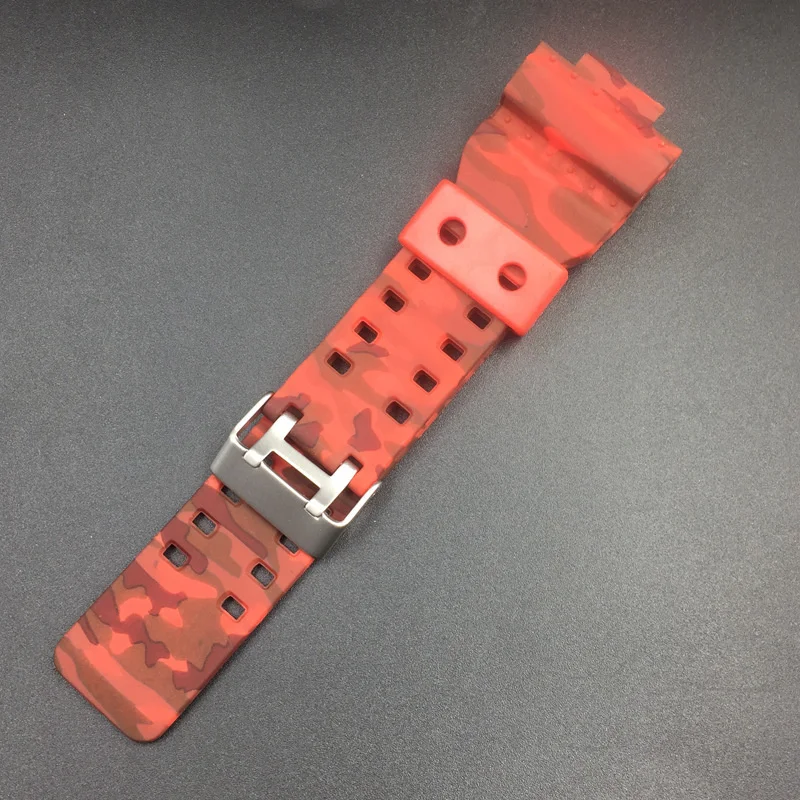 Resin Camouflage Replacement Silicone Watchband For Casio G-Shock GA-110 100 GA-200 GD-120 GW-8900 GR-8900 GLS100 Watch Strap