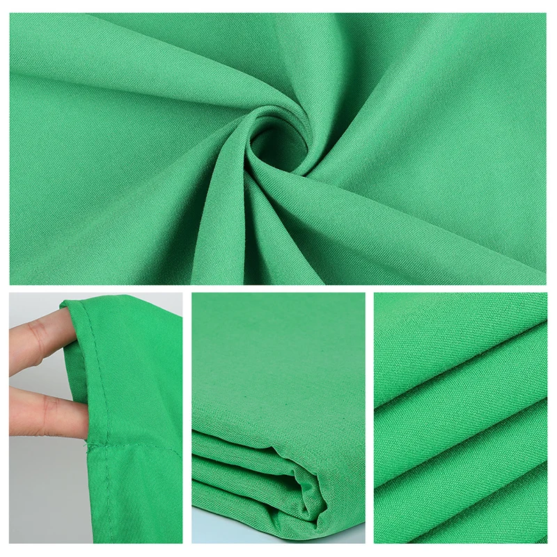 2X3M 3MX6M Photo Background Cloth With Rod Pocket Without Satnd White Cotton Green Screen Chromakey Backdrops For Photo Studio