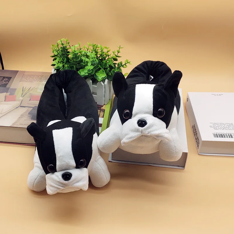 dog indoor slippers home shoes slippers anime Wood floor women men winter Custom Cartoon with warm panda home shoes