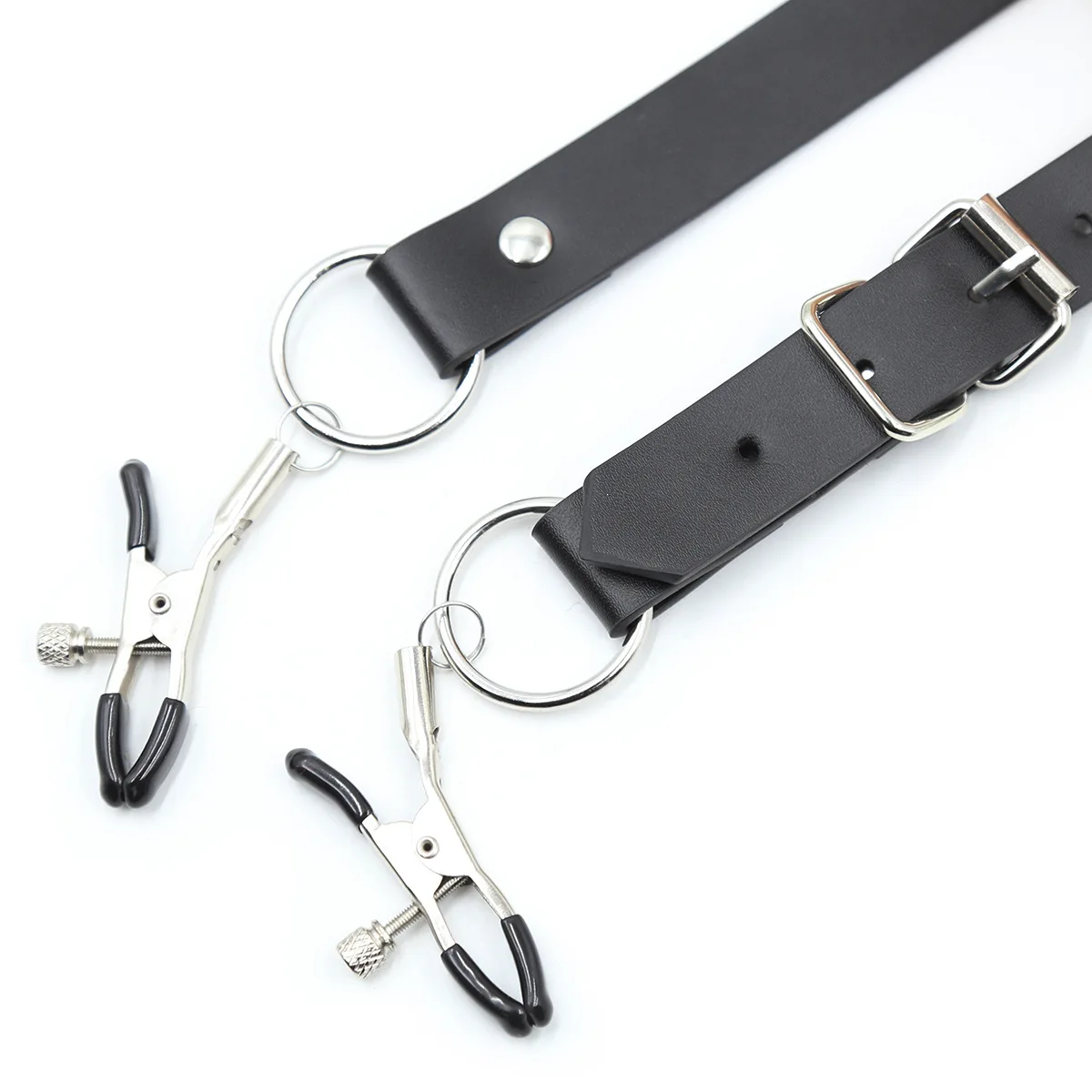 Thierry Labia Spreader Straps With 4 Clamps, Clip Onto Clitoris , Spread Pussy Open, BDSM Bondage Stimulator,Adult Sex Toys