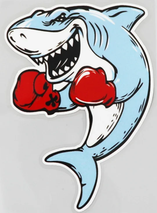 

Внешние аксессуары JuYouHui, наклейка с персонализированными рыбками, боксерские автомобильные наклейки, мотоциклы, окно, бампер, ноутбук, виниловые наклейки