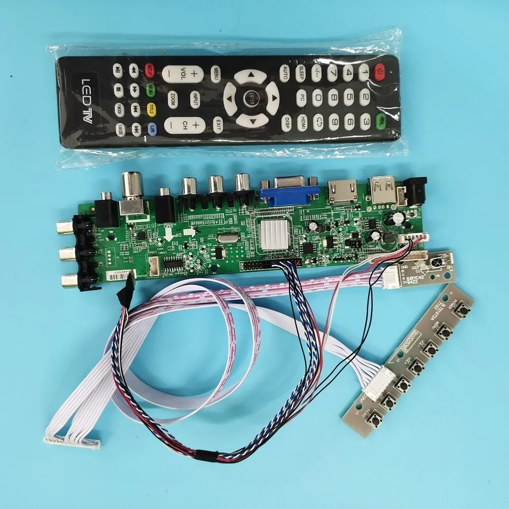 

Kit For LTN156AT02-D02/LTN156AT02-D03 WLED remote DVB-T2 40pin VGA LED HDMI digital 1366X768 Signal controller board TV LVDS USB