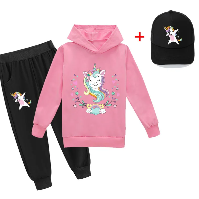 

Spring Autumn Unicorn Street Clothing Sets Kids Hoodies Pants 2pcs Boys Tracksuit Fashion t Sport Suits Outfits