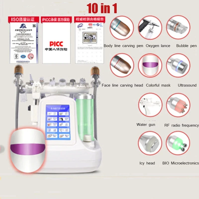 12 in1 pequena bolha equipamentos de beleza poros limpeza injeção oxigênio salão beleza rejuvenescimento da pele sucção cravo pele gerenciar