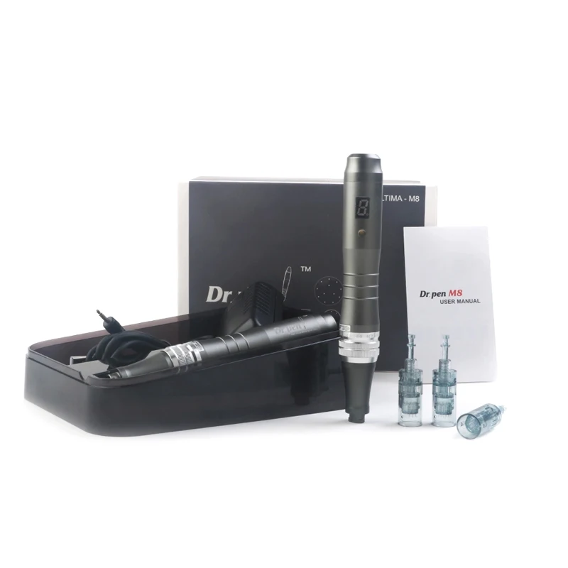 Dr.Pen Ultima M8 – stylo de Microneedling professionnel, avec affichage numérique sans fil, 6 niveaux, Kit de soins de la peau Rechargeable