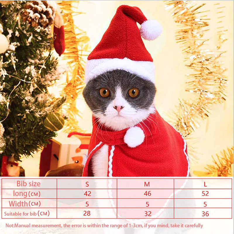 Christmas Cat Costumes Funny Santa Claus Clothes For Small Cats Dogs Xmas New Year Pet Cat Clothing Winter Kitten Outfits 2020