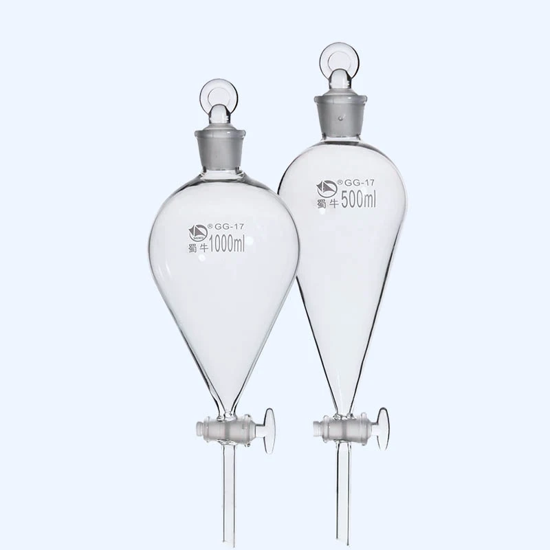 60 na 1000ml sklo pear-shaped separatory nálevka  tvarované hroutit se - separating nálevka jemný mazat - voda oddělovač laboratoř