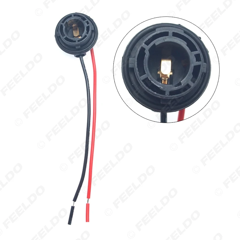 FEELDO Car Light Female BAU15S/7507/PY21W Connector Car Lamp Bulb Socket Cable Turn LED Bulb Wiring Harness