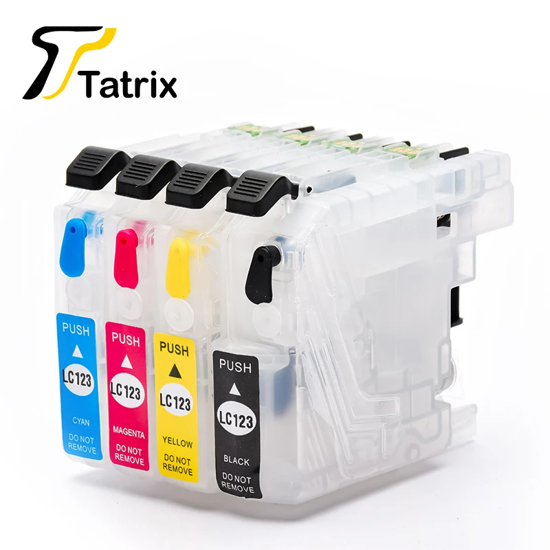 Tatrix for Brother LC123 LC121 Refillable Ink Cartridge For Brother  MFC-J4410DW/MFC-J4510DW/MFC-J4610DW/MFC-J4710DW/MFC-J2510