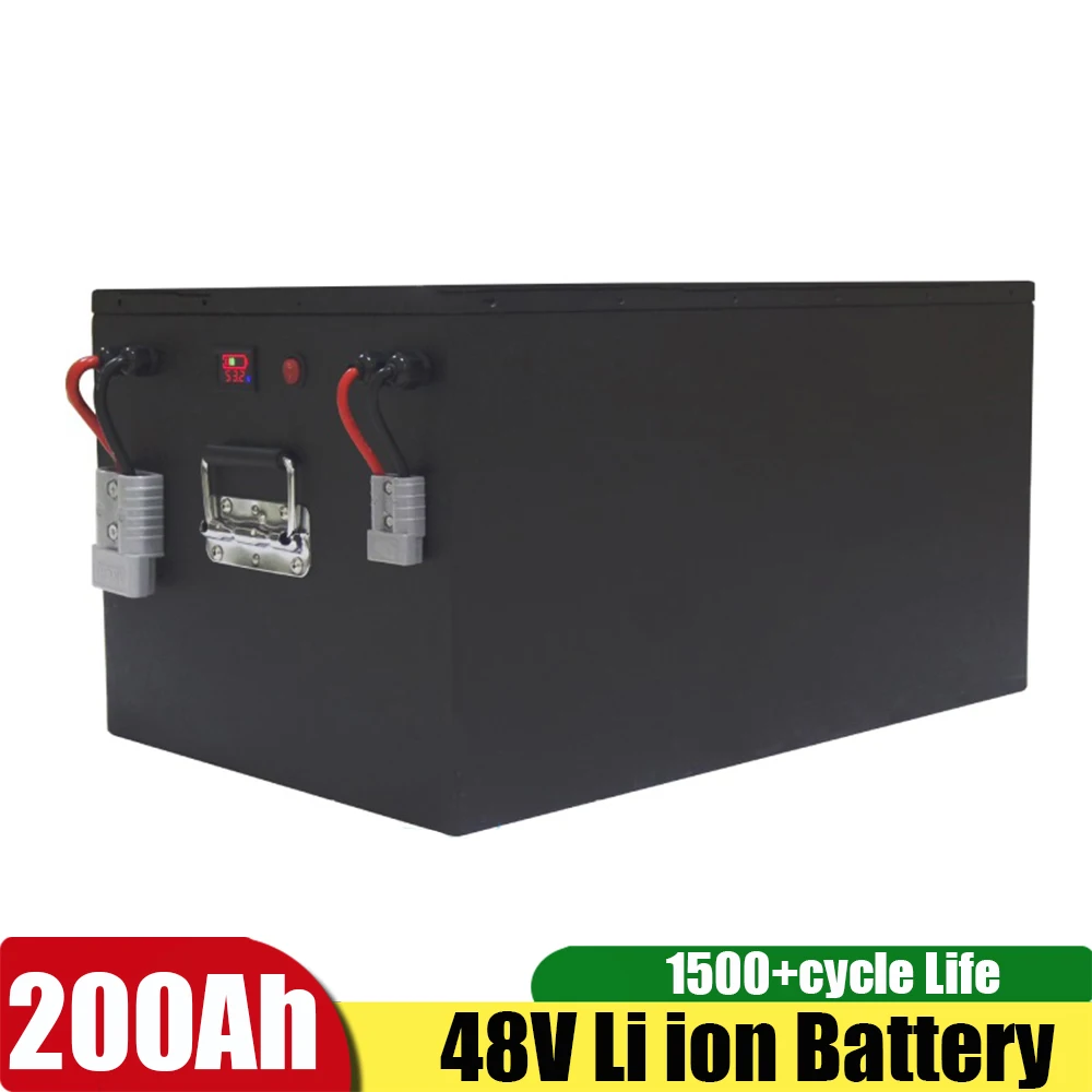 BMS付きソーラーリチウム電池,エネルギーパネル用インバーター,充電器,48V, 100Ah, 200Ah,夜の耐久性,10kw