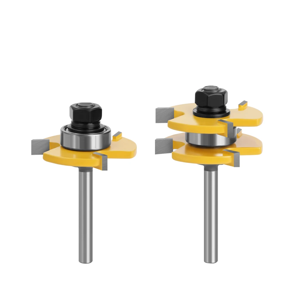 6mm 6.35mm Shank Tongue Groove Router Bit Set 3/4\