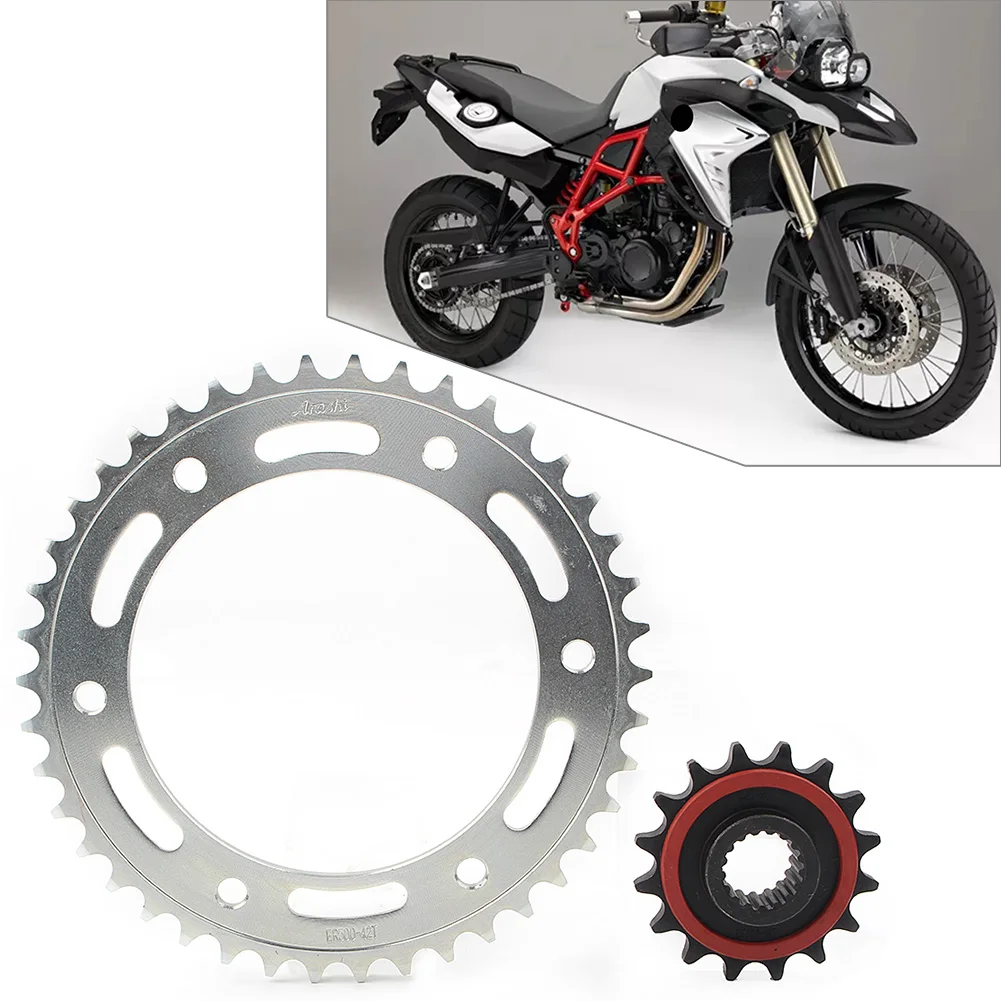 Front 16T & Rear Motor Engine Chain Drive Sprocket 42T For BMW F800GS 2008 2009 2010 2011 2012 2013 2014 2015 2016 2017 2018