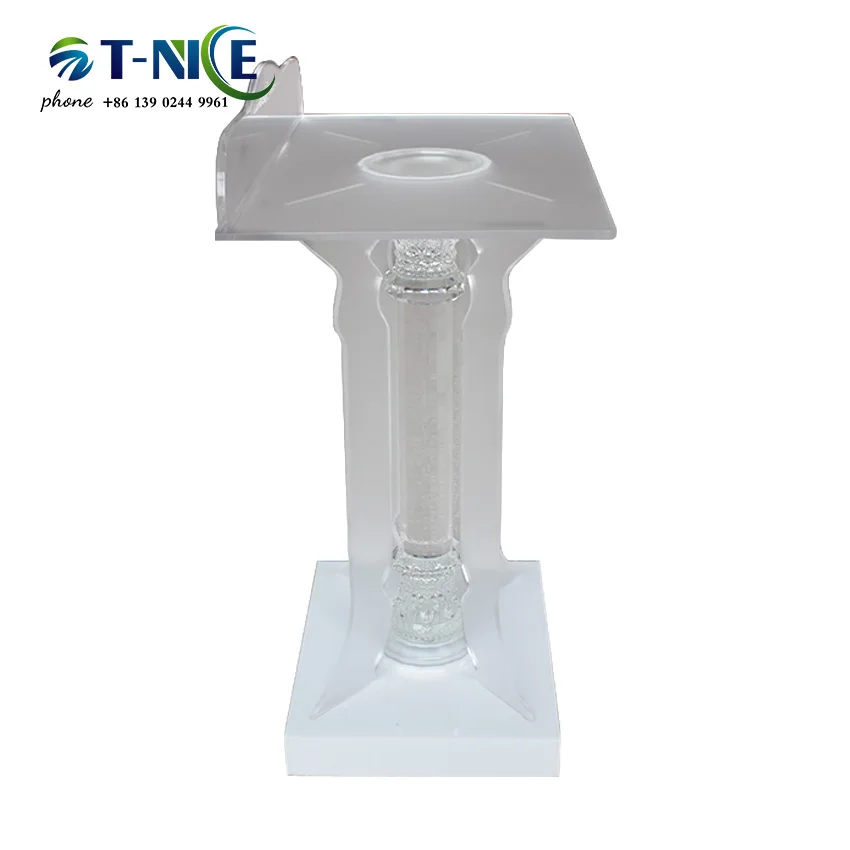 Crystal Pulpit Church Podium Simple Transparent Rostrum Event Lectern Consultation Dais Company Reception Platform Free Shipping