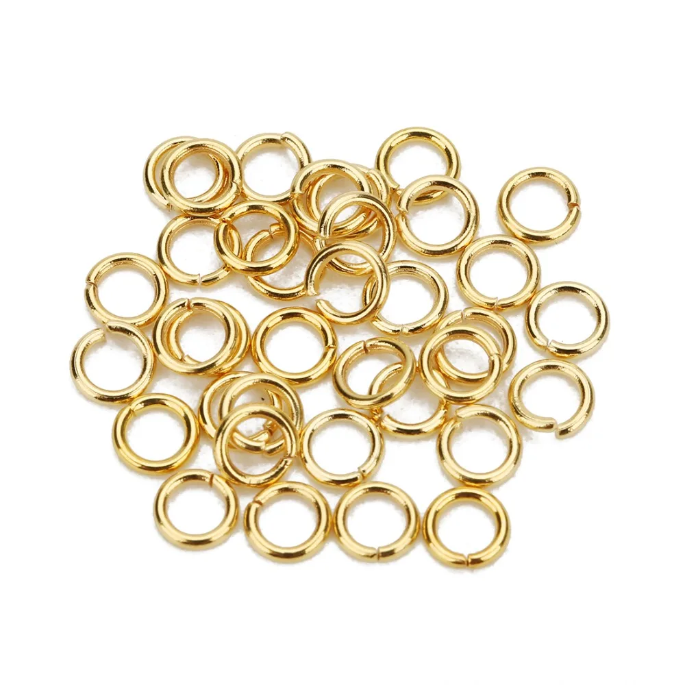 100/200Pcs Stainless Steel Open Jump Rings 3/4/5/6/8/10mm Dia Round Gold Color Charm Split For Diy Jewelry Making Findings